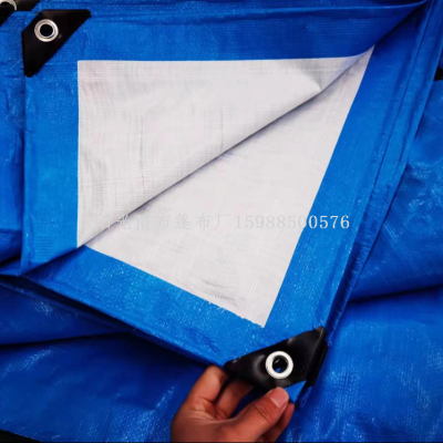 Blue and White Rainproof Cloth Tarpaulin Africa Rainproof Cloth Tarpaulin Waterproof Cloth Moisture Proof Pad PVC Sheeting Tarpaulin Coated Banner