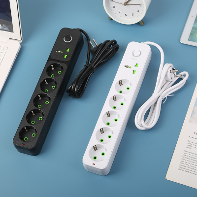 Electrical Products Q703# B, White with USB, Switch Multifunctional Power Strip Board