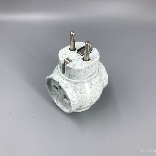 电工产品黑色白色米黄色大理石色两圆转换插