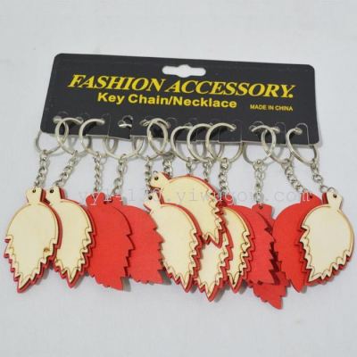 Manufacturers selling chic wooden keychain and creative heart-shaped mobile phone pendants cheap