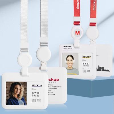 Id Card Holder Chest Card Neck Sling Lanyard Factory Card Hard Shell Work Permit Meal Card Bus Pass Badge Student Card Sets of Rice