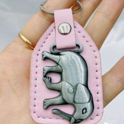 Amazon Hot for Family Animal Lovers Elephant Stainless Steel Key Ring Pendant Lifting Gift