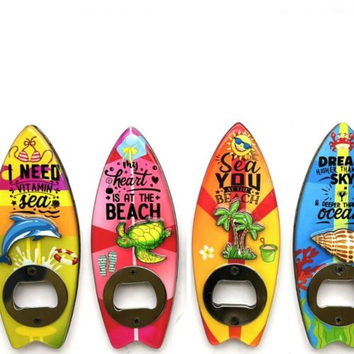 旅游纪念品制作加印logo多功能起瓶器钥匙扣文创产品磁贴冰箱贴