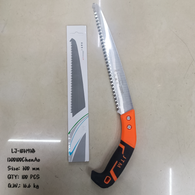 Orange and Black Two-Color Plastic Handle Waist Saw 300mm