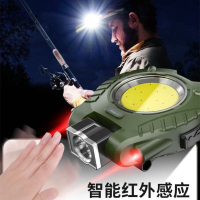 Cross-Border New Arrival Induction Hat Clip Headlight Led Multi-Function Mini Torch Portable Work Light Strong Light Charging Night Fishing