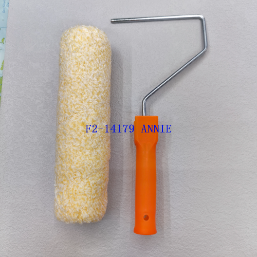 9寸黄白点涤纶材质大方柄一根抽无死角滚筒刷家装涂刷墙面刷子