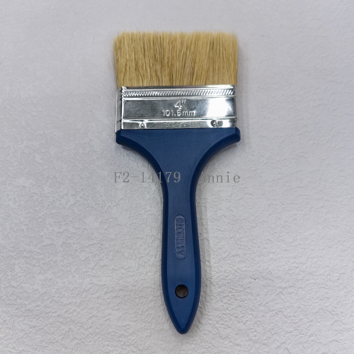 蓝色加厚塑柄白毛刷子油漆刷耐油性可涂装外墙内墙都好用