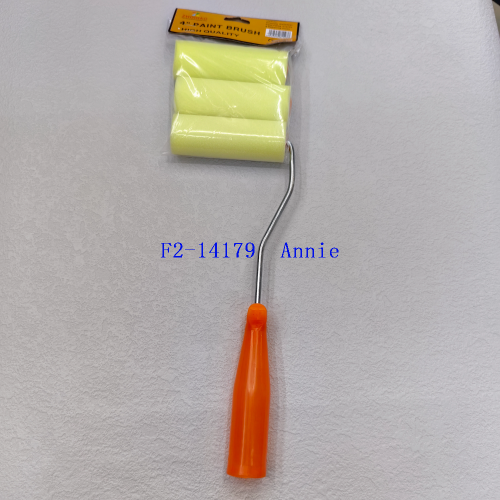 4pcs 海绵订卡袋装款式滚筒刷油漆刷工厂直销