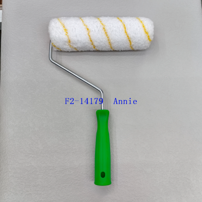 10-Inch 8-Inch Yellow Strip Microfiber Paint Roller Can Customize Handle Color