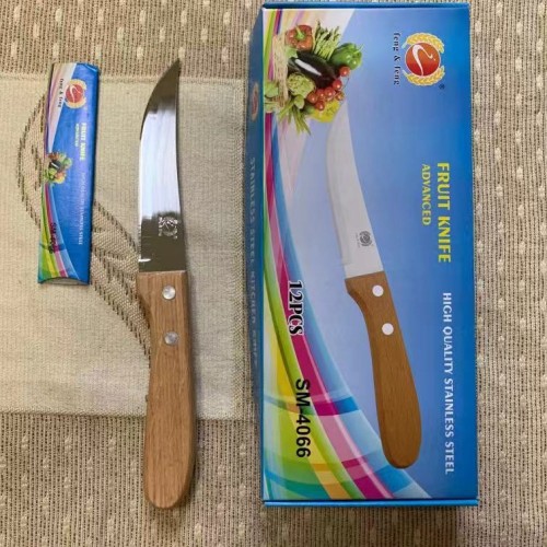 广东工厂阳江丰之丰feng&feng 4066木柄水果刀 丰之丰不锈钢刀具