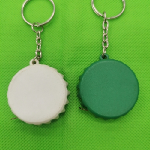 本店供应非常棒爆款，啤酒🍺盖形1米小钢卷尺带钥匙链。