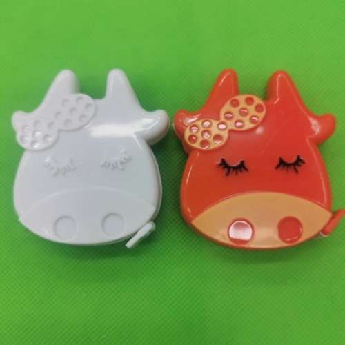 本店供应小女孩卡通小礼品卷尺，美观漂亮小皮尺，一键回弹小尺子