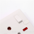 South Africa Socket One Plug One Open Socket with Red Indicator Light White Panel