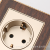 European Socket Wall Socket Imitation Wood Color Socket Pattern Frame with the Same Series of Other Products