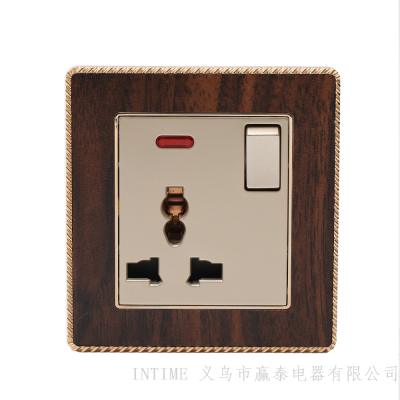 Multi-Functional Socket Three-Hole One-Bit Wall Socket with Switch and Indicator Light Has the Same Series of Other Products
