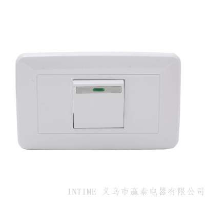 One Open Switch One Open Single Control Wall Switch with Indicator Light Switch Wholesale with the Same Series of Products