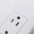 American Socket Three-Hole Two-Position Socket Concealed Socket White Socket with the Same Series of Products