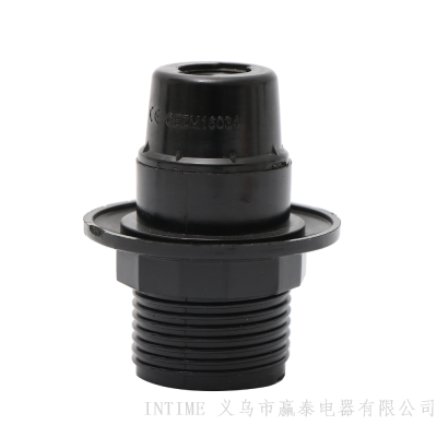 CE Certification E14 Single Ring Double Ring Lamp Holder Lamp Lighting Accessories Repair Screw Lamp Holder Black Lamp Holder