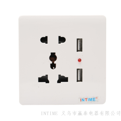 Multi-Functional Socket Wall Socket Installation Socket with USB with Indicator Light