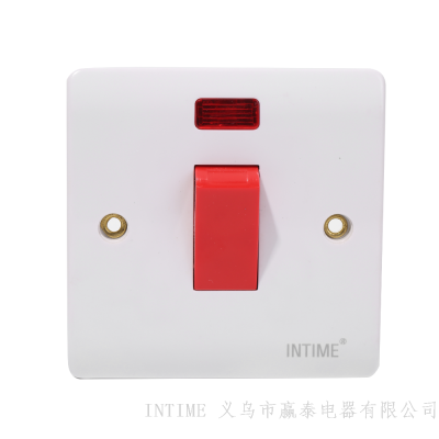 One Switch Double Control Switch with Single Connection Wall Switch with Indicator Light Switch Wholesale with the Same Series of Products