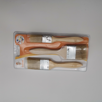 Clear Oil Wooden Handle White Hair Paint Brush