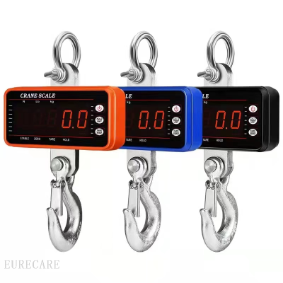 New Electronic Hoist Scale Wireless Remote Control Hanging Scale 500kg Scale Portable 1T Portable Hook Industrial Scale