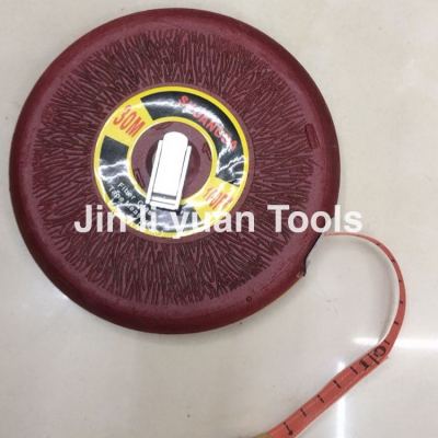Yellow Disc Cloth Ruler Red Cloth Shell Glass Fiber Rack Ruler Measuring Land Distance Measuring Tool Hardware Tools