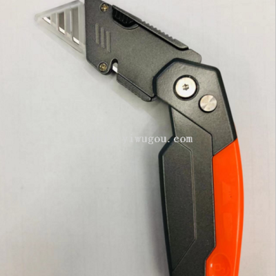 High-End Multi-Functional Folding Utility Knife Pieces with Bit Zinc Alloy Cutter Head Trapezoidal Paper Cutter Hardware Tools