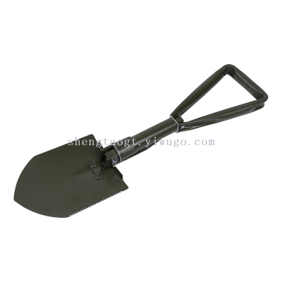 Multifunctional Folding Outdoor Sappers Shovel Carbon Steel Camping Outdoor Shovel 103 Green Black Sticky Pack