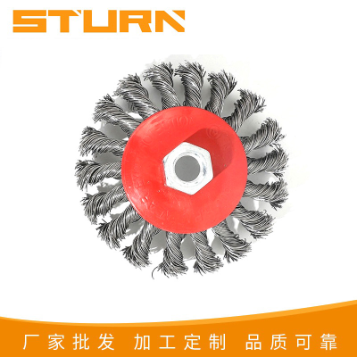 Coil twisted wire wire wheel metal cleaning rust decontamination stainless steel wire grinding wheel wire brush