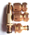 Card 4pc copper connector direct spray gun water stop quick connect nipple water gun connector