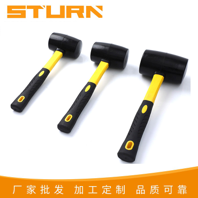 Plastic-coated handle Black and white rubber hammer Floor mounting hammer Wardrobe furniture mounting hammer Rubber hammer