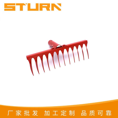 12-tooth garden rake, grass rake, iron rake, reinforced flat