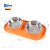 Cat Bowl Stainless Steel Cat Food Holder Pet Bowl Oblique Mouth Protection Cervical Spine Anti-Tumble Double Bowl