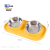 Cat Bowl Stainless Steel Cat Food Holder Pet Bowl Oblique Mouth Protection Cervical Spine Anti-Tumble Double Bowl