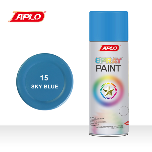 自动喷漆高覆盖力强附着力快干耐磨持久亮色  天蓝色 spray paint