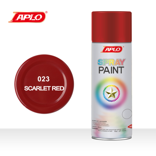 自动喷漆高覆盖力强附着力快干耐磨持久亮色  猩红色 spray paint