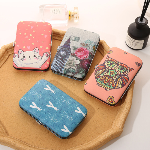 剪指甲刀套装指甲钳工具包家用修甲美甲去死皮工具耳勺指 甲剪盒