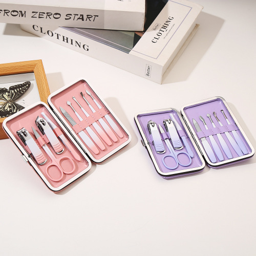 现货指甲剪套装不锈钢款9件套甲片指甲刀全套美甲指甲钳