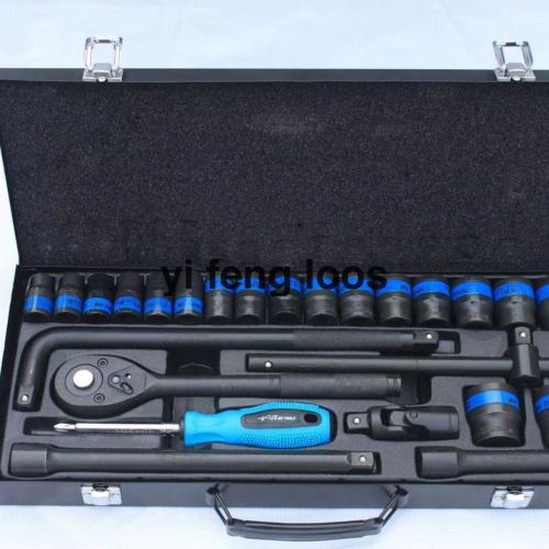 manufacturers supply 25 sets of tools manganese phosphate socket wrench auto repair tools hardware tools