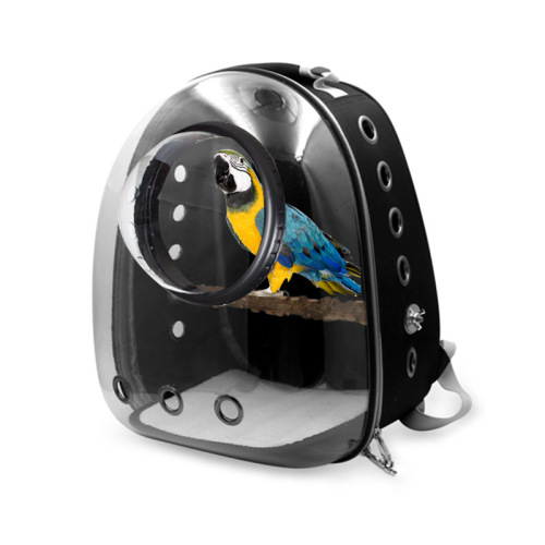 卓豪新款鹦鹉外出背包透太空包大中型轻便透明八哥笼子便携箱
