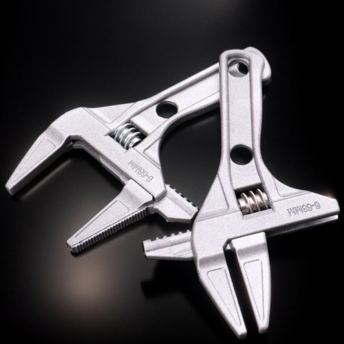 多功能卫浴大开口短柄维修工具活动扳手水管带齿可拆卸水槽扳手