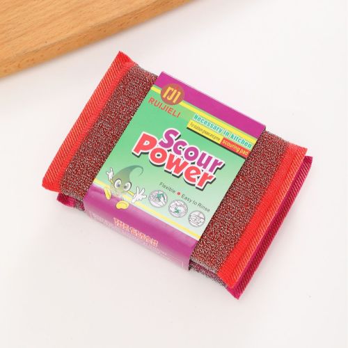 钢丝布海绵擦厨房可以吸水洗碗布刷锅洗碗清洁钢丝海绵百 洁布批