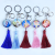 Crystal Glass Metal Keychain Pendants Double-Sided Diy Glowing Luminous Photo Couple Personalized Customization