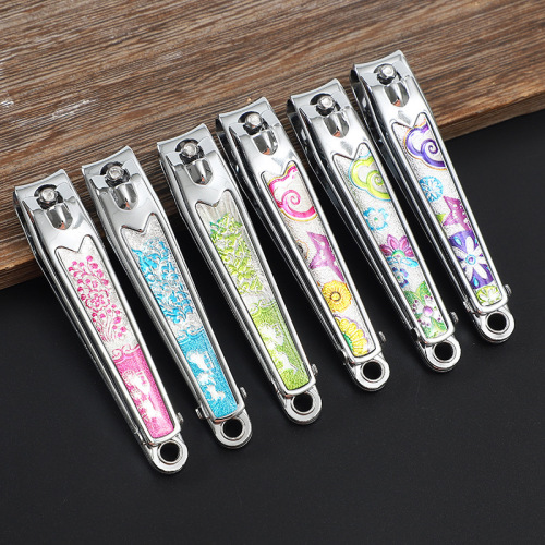 BOJUE指甲刀便携式指甲钳单个装家用碳钢修甲工具男女贴纸指甲剪