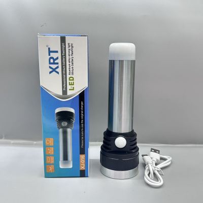 New USB Rechargeable Aluminum Alloy Flashlight with Sidelight High Brightness
