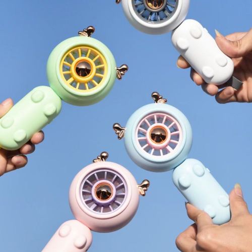 USB充电小风扇，可折叠可手持，有小鹿、小熊