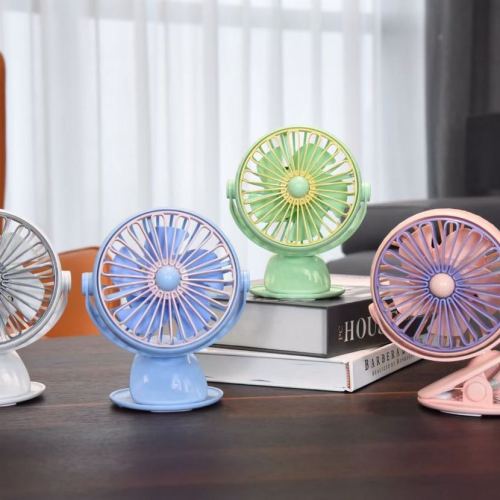 撞色系列花网夹子风扇（4色）