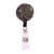 Round Zinc Alloy Candy Color Diamond Retractable Badge Reel Nurse Doctor Student Exhibition ID Card Clips Badge Holders
