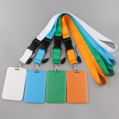 Solid Color Lanyard For Keys Chain Credit Card Cover Pass Mobile Phone Charm Straps ID Badge Holder Key Accessories